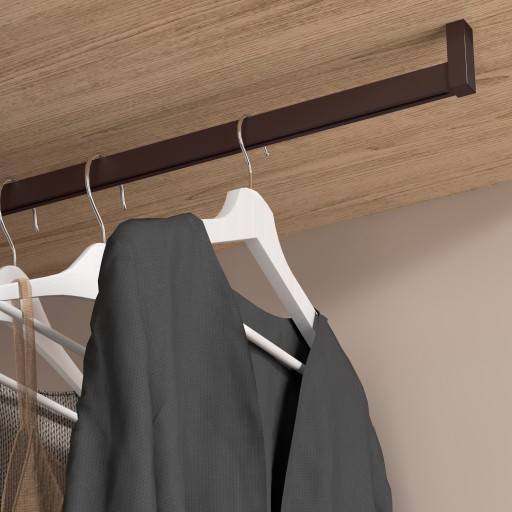 Sada úchytiek na šatníkovú tyč LUXE EMUCA Mokka pravá + ľavá