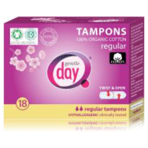 Tampóny zo 100% organickej bavlny regular, 18 ks