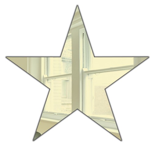 Akryl ZRKADLO hviezda 5x4,8 cm LZ-84 2 kusy