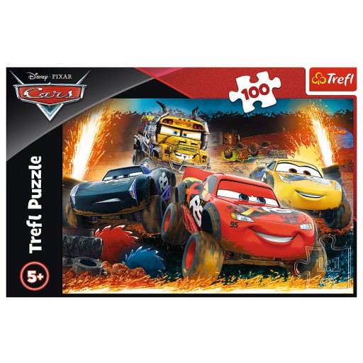 PUZZLE 100 AUTA PUZZLE CARS 3 EXTRÉMNE DISNEY PRETEKY ZIGZAG 5+ KOCIEK