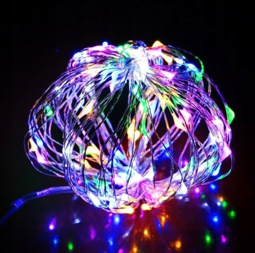 FAREBNÉ SVETLÁ NA VIANOČNÝ STROMČEK, 50 LED, NA AKUMULÁTOR
