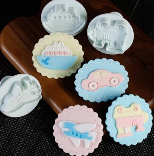 COOKIE CUTTERS TRAKTOR RÝPADLO DOZER stavebné vozidlá 4 ks