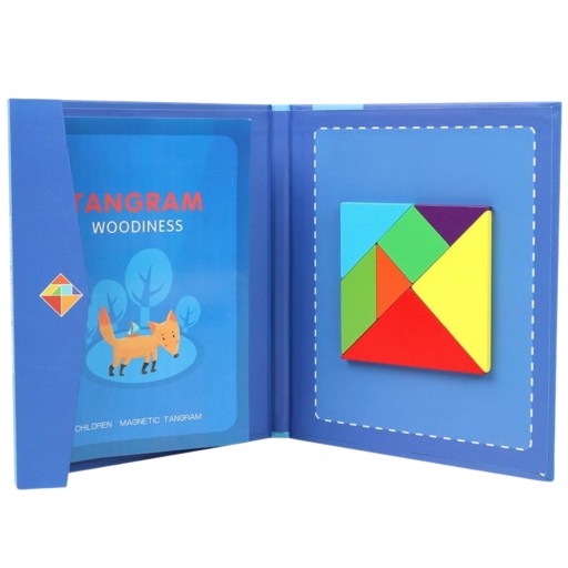 TANGRAMOVÉ MAGNETICKÉ BLOKY DREVENÉ PUZZZLE XL