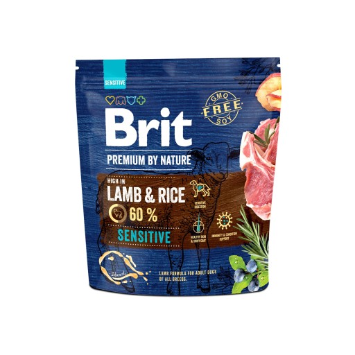 BRIT PREMIUM BY PRÍRODA CITLIVÁ JAHŇAČNÁ RYŽA 1 KG