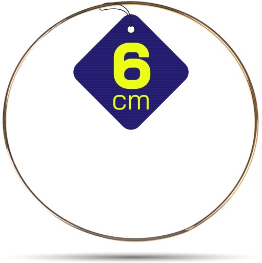 ZLATÁ kovová obruč - drôtený kruh Ø 6 cm