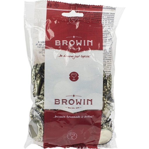UPÍNACIE FĽAŠE PIVA 26mm SET 100 ks BROWIN