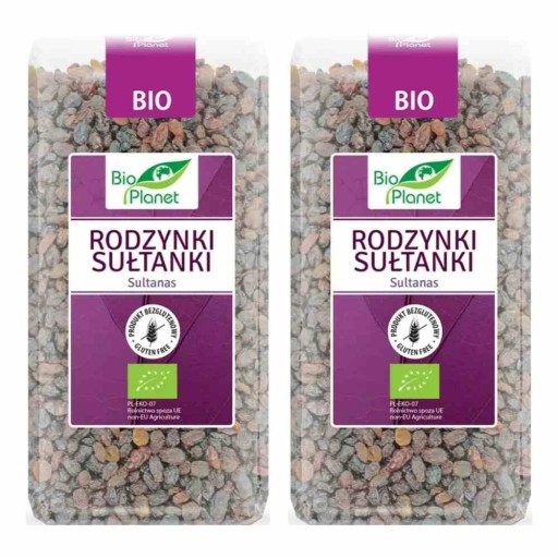 2 x Organické sultánske hrozienka 400G - Bio Planet