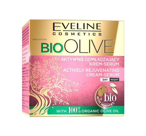 Krém-sérum na tvár Eveline Cosmetics Bio Olive