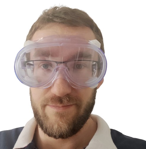 Odvetrávané pracovné ochranné okuliare s elastickým pásom