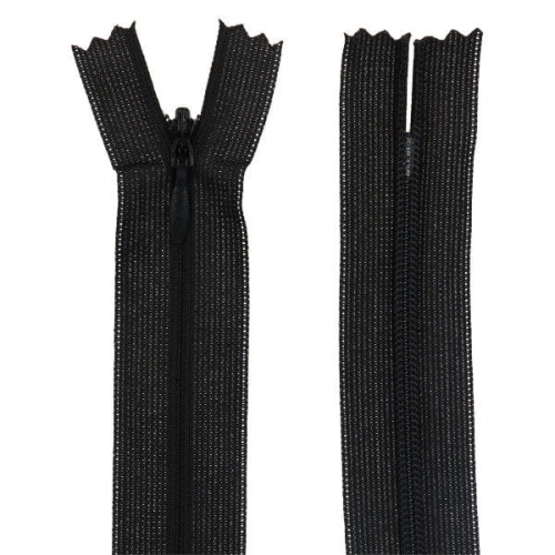 Zipsy KRYTÉ 60cm ČIERNA 1 ks.
