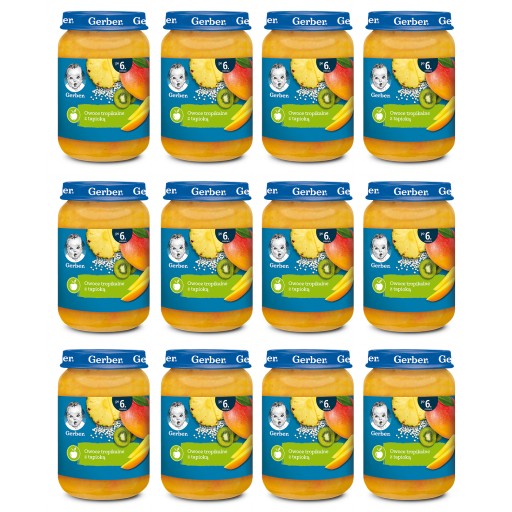 Gerber dezert Tropické ovocie s tapiokou po 6 mesiacoch 190 g