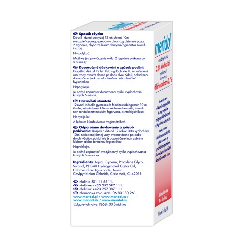meridol CHX ústna voda s chlórhexidínom 0,2% 300 ml