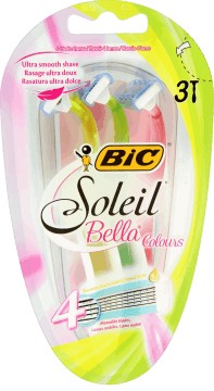 Bic Soleil, 4-čepelový holiaci strojček pre ženy, 3 kusy