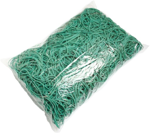 SILNÉ GUMY 50 mm x 1,5 mm ZELENÉ 1 KG