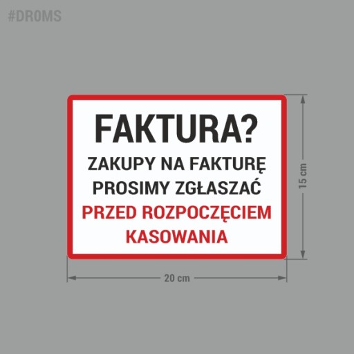 Nálepka - Informovať o faktúre 15x20