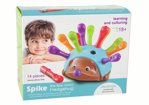 Hedgehog Puzzle Modré farebné hroty