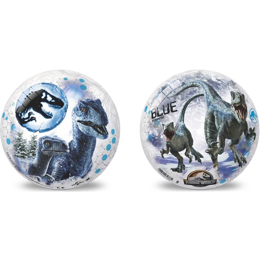 GUMOVÁ LOPTA 23 CM PLÁŽ PRE DETI DINOSAURY JURSKÝ SVET MODRÁ