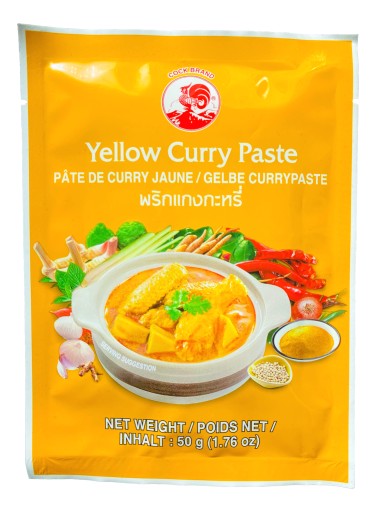 COCK Yellow Curry Paste vrecúško 50g Thajská žltá