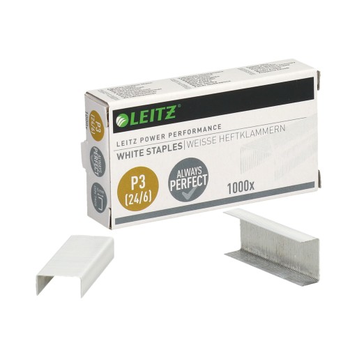 24/6 bielych sponiek (1000) Leitz