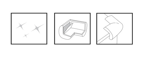 Bezpečné rohové pohovky - Ochrana pre vaše batoľa - 8 kusov Gaštan