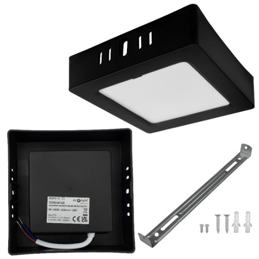 Svietidlo Plafon LED stropné svietidlo s povrchom 6W 4000K neutrálna farba 12x12cm
