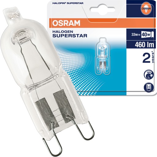 HALOGÉNOVÁ ŽIAROVKA G9 33W 2700K Stmievateľná OSRAM