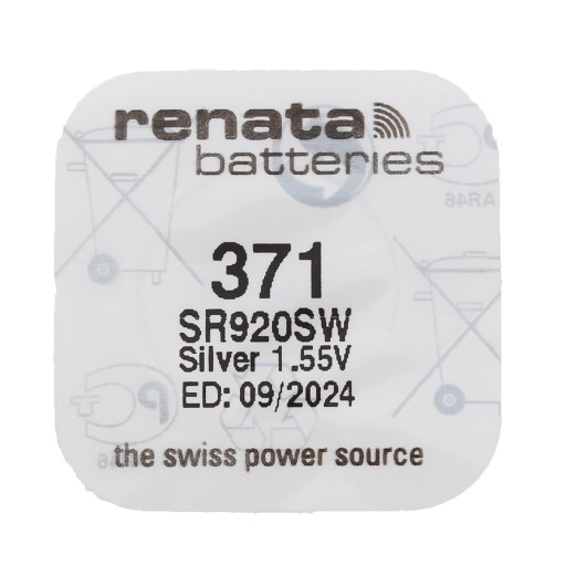 1x strieborná batéria RENATA 371 (SR920SW)