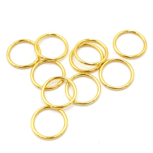 Prsteň KOVOVÝ 10 mm - ZLATÝ