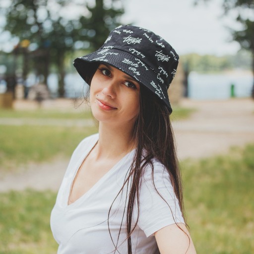 BUCKET HAT obojstranná čiapka s nápisom