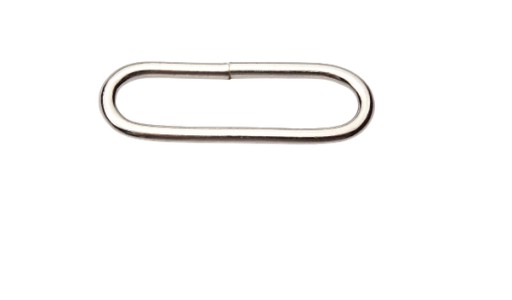 Oválny kožený rám 30 / 8 / 2,5 mm strieborný, 10 kusov