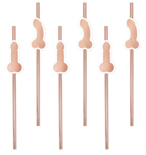 Slamky na penis na sliepku rose gold 8 ks