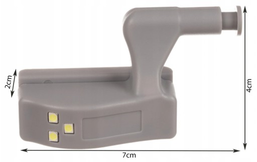 Skriňová lampa Výklopná šatníková skriňa Dvere 3 LED nočné osvetlenie šatníka