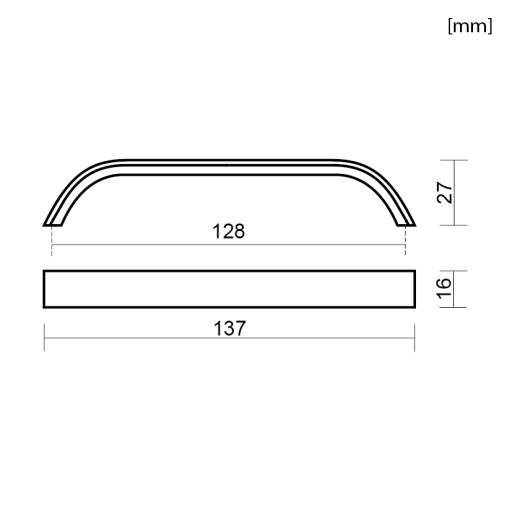 ÚCHYTKA NA NÁBYTOK ČIERNA ÚCHYTKA NA NÁBYTKO KUCHYŇSKÁ SKRIŇKA ÚCHYTKA 128MM