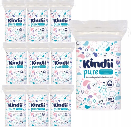 CLEANIC KINDII veľké kozmetické tampóny pre bábätká