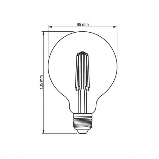 Videx Filament LED žiarovka dekoratívna E27 7W 700lm stmievateľná