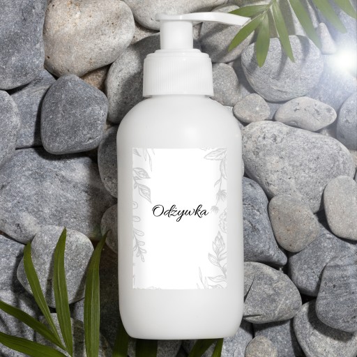BIELY kozmetické nálepky 18 kusov kondicionér kvety 500ml