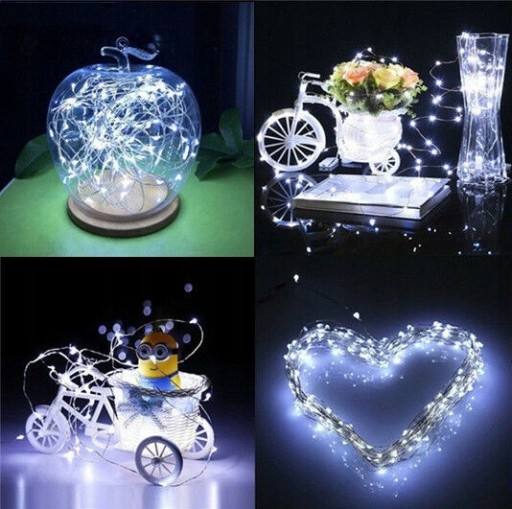 STUDENÉ BIELE SVETLÁ NA VIANOČNÝ STROMČEK 50 LED