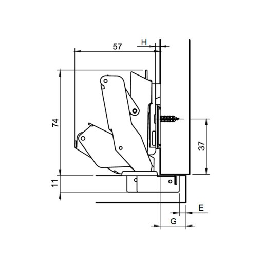 METALLA+ HAFELE pánt široký uhol 155° SOFT 3D