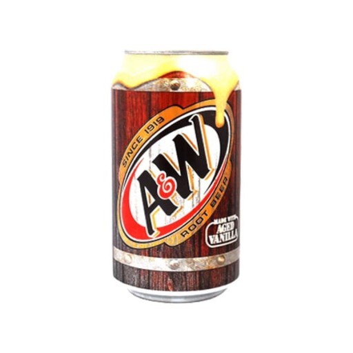 Koreňové pivo A&W v 355 ml plechovke