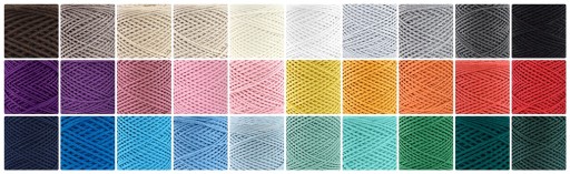 Macrame Bavlnená šnúrka / rolka 200 m / prírodná