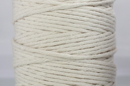 PRÍRODNÝ TWISTED EKO BAVLNENÝ Šnúrka PRE MACRAME 100m 3mm