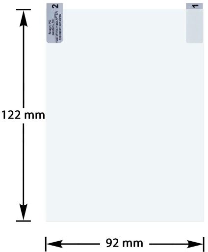 2 kusy GPS chránič obrazovky 122 x 92 mm 6 palcov 4:3