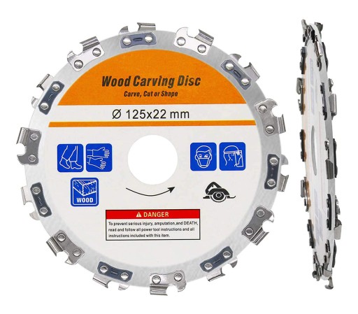 REŤAZOVÝ KOTÚČ NA BRÚSKU DREVA 125mm Pevný