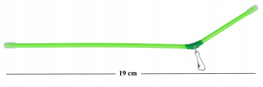 Ohnutá trubica proti zamotaniu 19 cm zelená