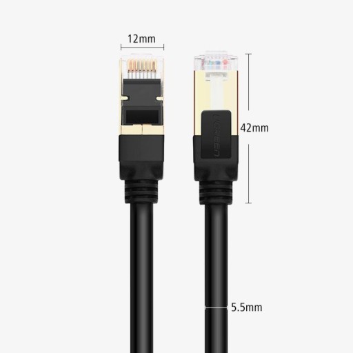 UGREEN INTERNETOVÝ KÁBEL LAN ETHERNET CAT7 S/STP RJ45 1M