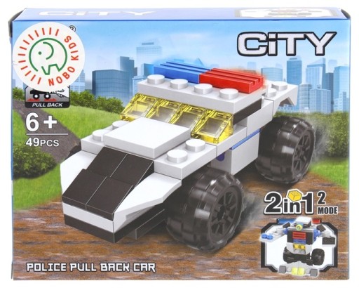 Stavebné bloky City 2v1 robot policajného auta