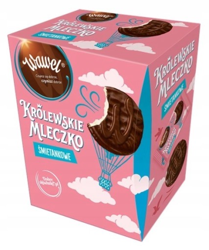 Królewskie Mleczko Pianki Wawel Čokoládová krabička DARČEK ku Dňu matiek Narodeniny