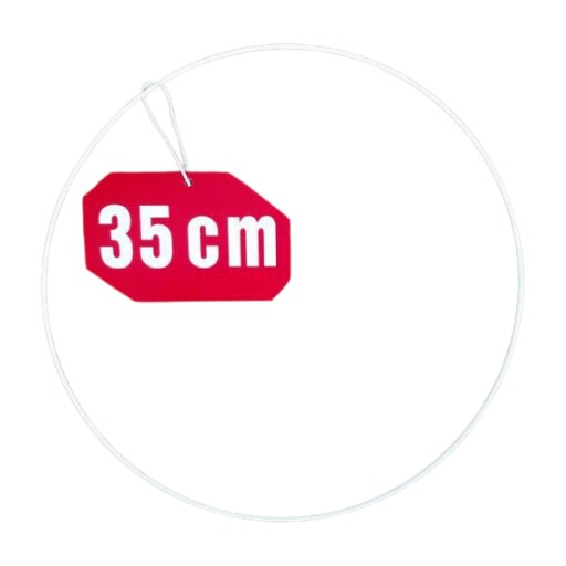 Prsteň lapač snov BIELY 35 cm