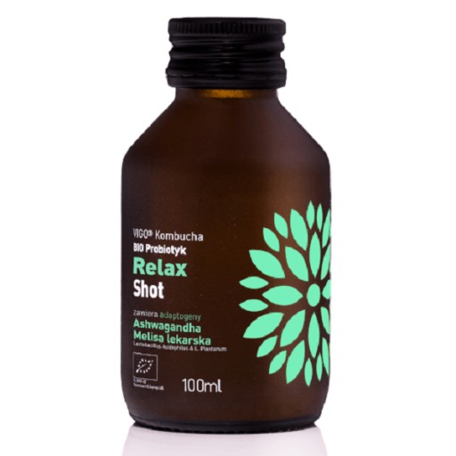 Kombucha Shot Relax Ashwagandha + Melisa BIO Probiotic 100ml Vigo
