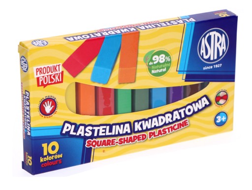 Plastelína ASTRA štvorec 10 farieb ORIGINÁL